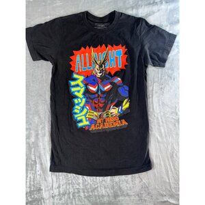 My Hero Academia All Might Black Graphic T-Shirt Funimation S Anime Tee